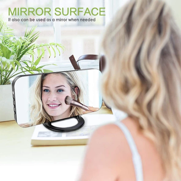 Aynalı LED Dijital Saat 2 USB Hızlı Şarj Alarmlı Masa Saati - 6