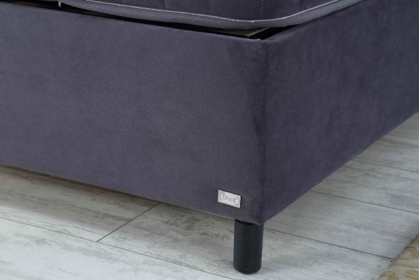 İpek Mobilya Alto Set ( Baza + Başlık + Yatak ) Renk ANTRASİT 90x190 - 7