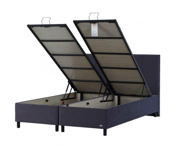 İpek Mobilya Alto Set ( Baza + Başlık + Yatak ) Renk ANTRASİT 140x200 - 4