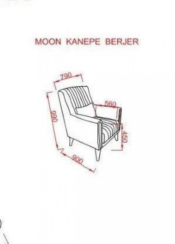 İpek Mobilya Moon Tekli Berjer ( Mavi ) - 2