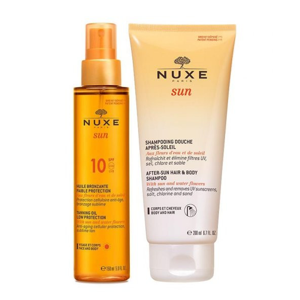 Nuxe Bronzlaştırıcı Yüz Ve Vücut Yağı Spf10 150 ml + Güneş Sonrası Nemlendirici Saç Ve Vücut Şampuan