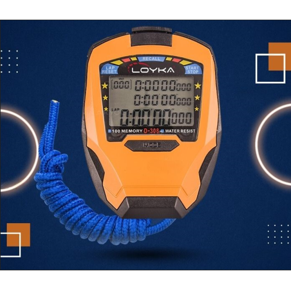 Loyka D-308 100 Lap Hafızalı Profesyonel Tip Kronometre - Resim 4
