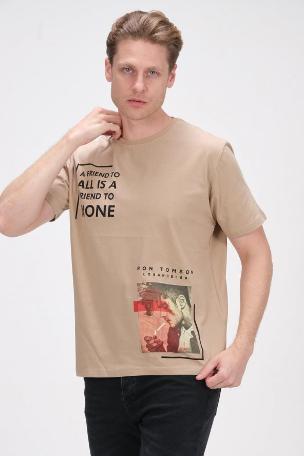 Oversize Baskılı Erkek Tshırt - 2