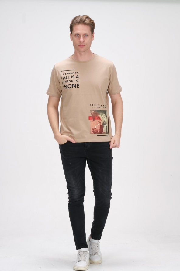 Oversize Baskılı Erkek Tshırt - 3