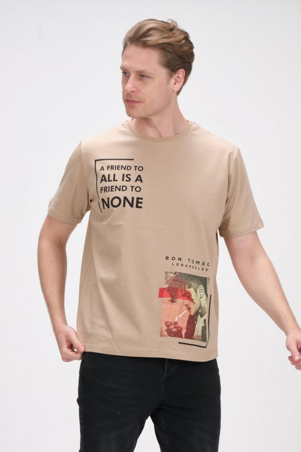 Oversize Baskılı Erkek Tshırt - 7