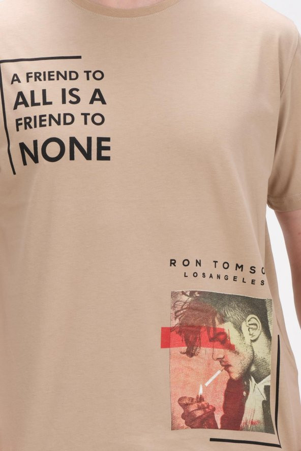 Oversize Baskılı Erkek Tshırt - 9