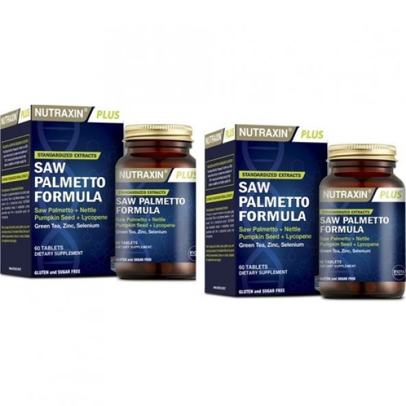 Nutraxin Saw Palmetto Formula 60 Tablet x 2 Adet