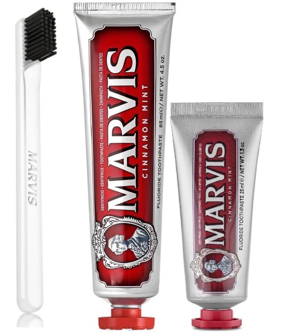 Marvis Cinnamon Mint 3'lü 85 ml + 25 ml + Marvis Yumuşak Diş Fırçası