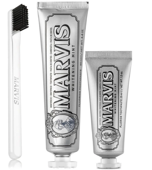 Marvis Whitening Mint 3'lü 85 ml + 25 ml + Marvis Yumuşak Diş Fırçası ürün görseli 1