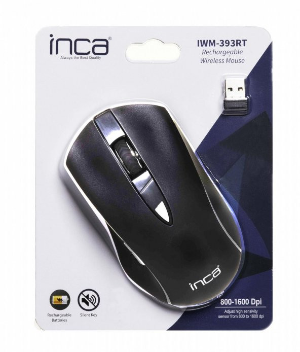 Inca IWM-393RT Sessiz Tip-C-Usb Kablosuz Mouse