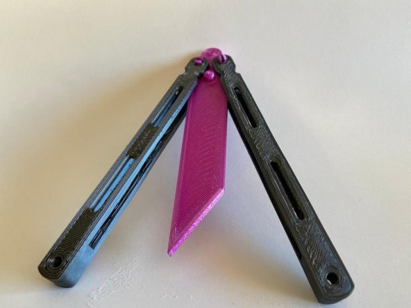 Balisong Veya Kelebek Bıçağı, Tam 3D Baskılı Plastik Aparat