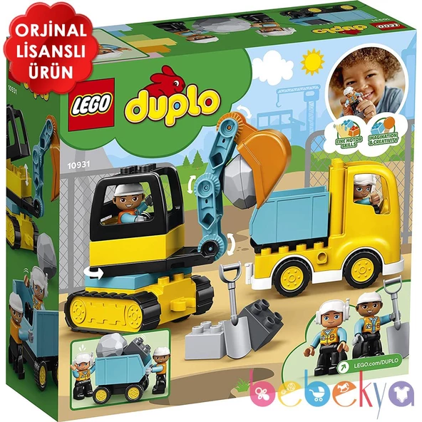 Orjinal Lego Duplo Town Kamyon Ve Paletli Kazıcı Lego Duplo Serisi 10931 - 8