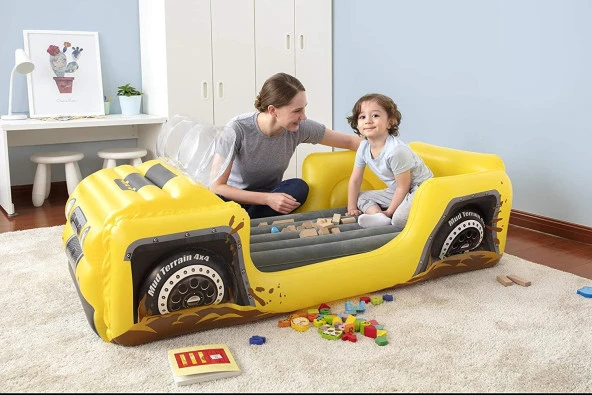 Bestway 67714, 4X4 Jeep Temalı, Şişme Çocuk Yatağı