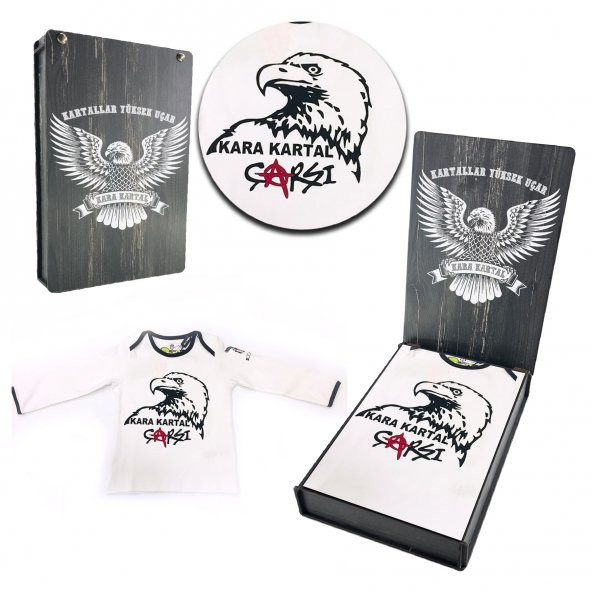 Beşiktaş Orijinal Lisanslı Çocuk Sweat Özel Ahşap Kutulu - 3