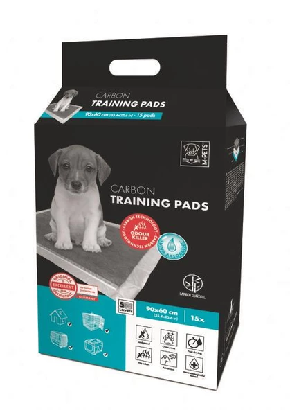 M-PETS CARBONLU YAVRU KÖPEK ÇİŞ EĞİTİM PEDİ 90X60CM 15Lİ