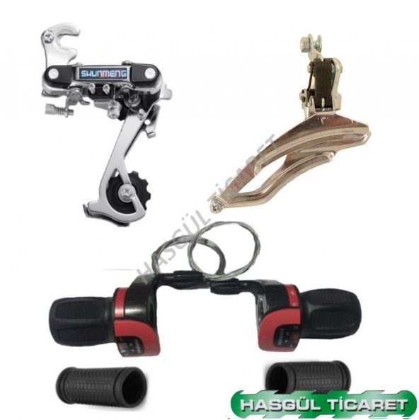 Hsgl Bisiklet Krom Arka ve Ön Alttan Attırıcı Göstergeli Vites Kolu Bisiklet Yedek Parça Aksesuar