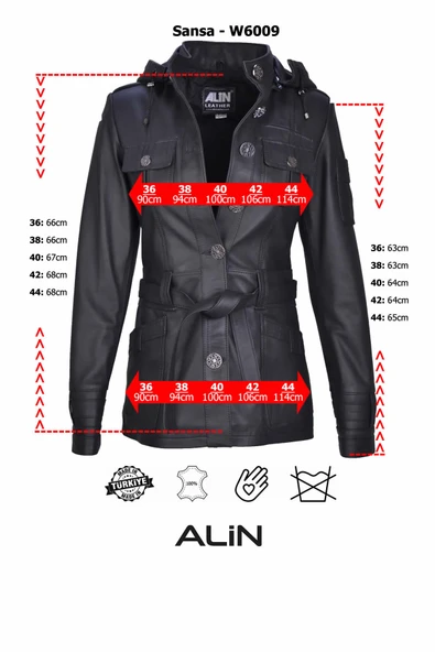 Sansa Kapüşonlu Wax Kahve Hakiki Deri Ceket Kadın - 3