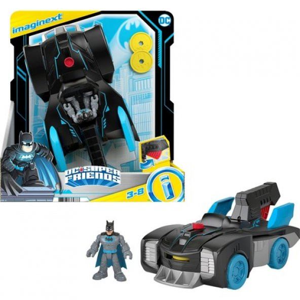 Imaginext Bat-Tech Batmobil Batwinge Dönüşen Batmobil imaginext Işıklı Batman Figür ve Arabası