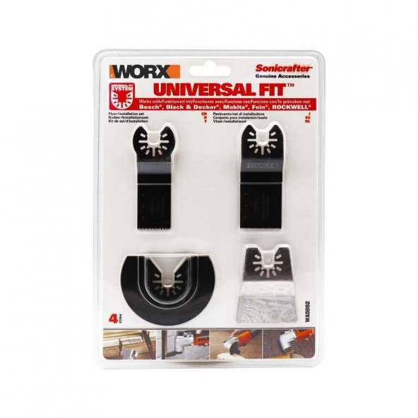 WORX WA5092 4 Parça Universal Metal, Ahşap Kesme ve Raspalama Aksesuar Seti - 2