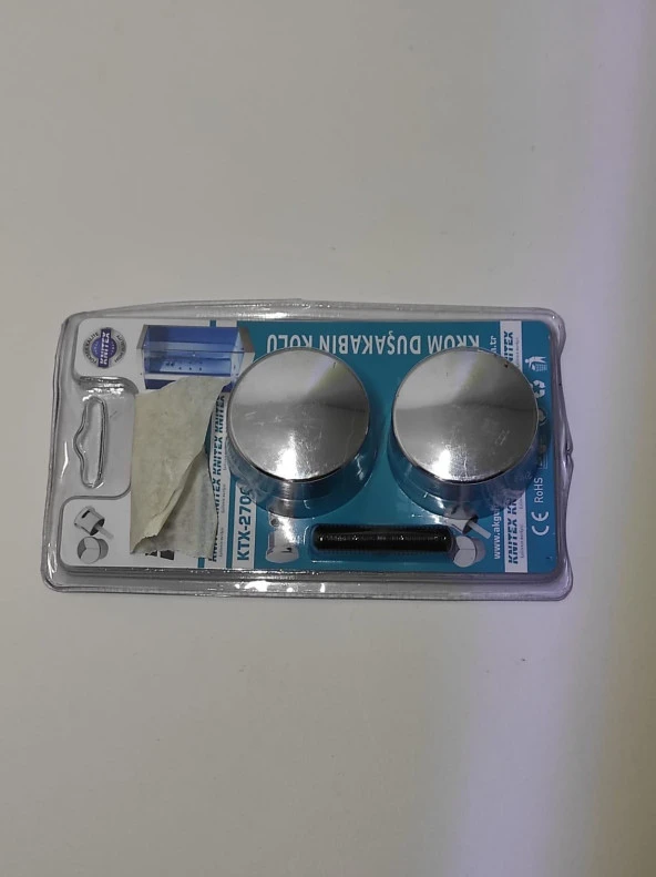 Krom Duşakabin Kolu Abs Üzeri Krom Kaplama 10 mm Bir Çift Cam Kabin Kolu - Resim 5