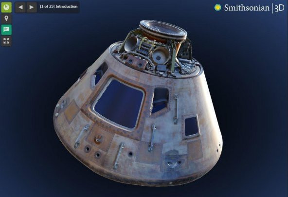 Apollo 11 Komut Modülü (Smithsonian) Plastik Aparat - 1