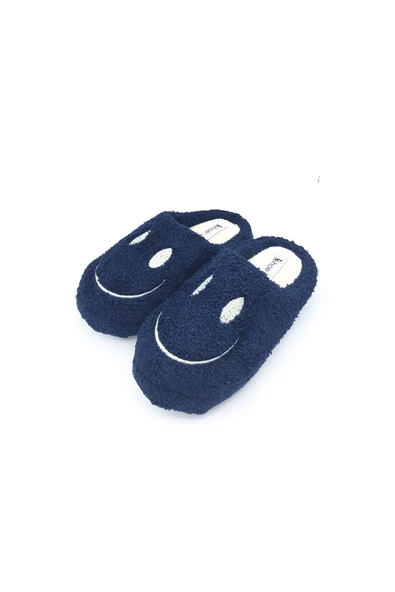 Shoemio Smiley Lacivert Kadın Ev Terliği - 2