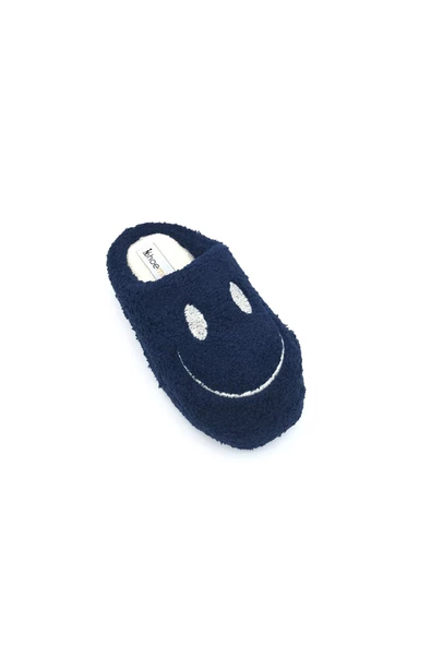 Shoemio Smiley Lacivert Kadın Ev Terliği - 4