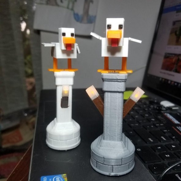 Titreşen Torch (Lar) İle Minecraft Taş Sütun Plastik Aparat - 4