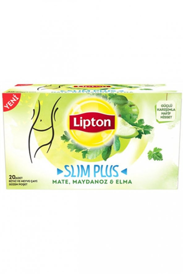 Lipton Slim Plus Mate, Maydonoz & Elma 20Li Bardak Poşet  34 Gr