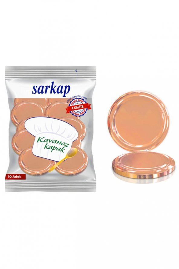 Sarkap Hijyenik Paketli 10 Adet Kavanoz Kapağı - Bronz - 82mm - 2