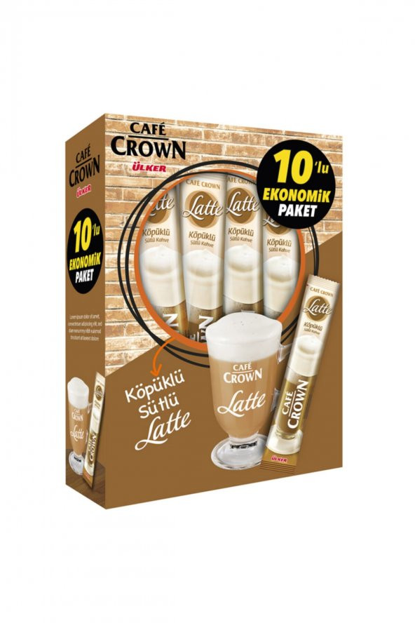 Ülker Cafe Crown Latte 17 gr 10lu ( 1 Adet )