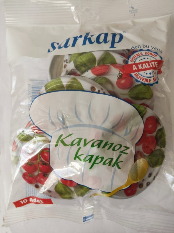 Sarkap 10LU HİJYENİK PAKETLİ STANDART KAVANOZ KAPAĞI(MENEMEN)