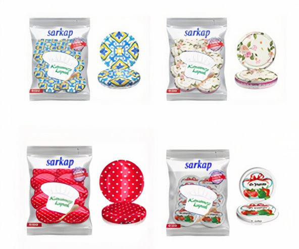Sarkap 3 Paket 10lu Hijyenik Poşetli Kavanoz Kapağı Seti 82 mm KARIŞIK GÖNDERİM - 2