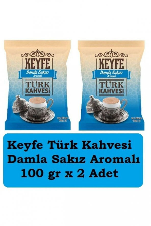 Keyfe Türk Kahvesi Damla Sakız Aromalı 100 Gr X 2 Adet