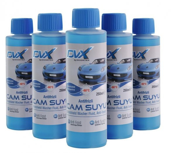 Divortex -60° Konsantre Antifrizli Cam Suyu PE 250 ml 5 x 1 Adet