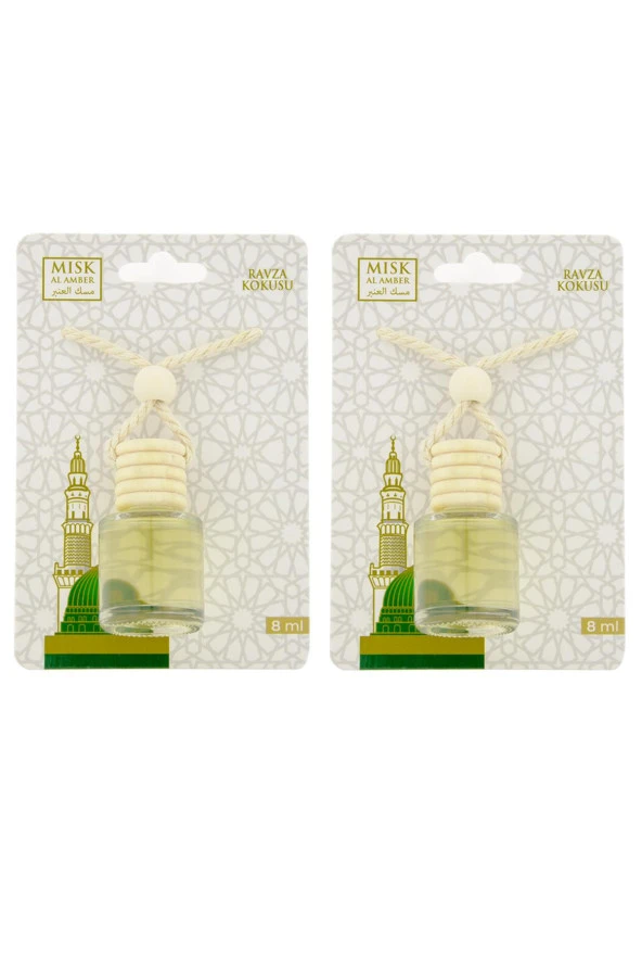 Medine Ravza Kokusu 8 Ml Araba Kokusu Cam Şişe 2 Adet - Resim 2