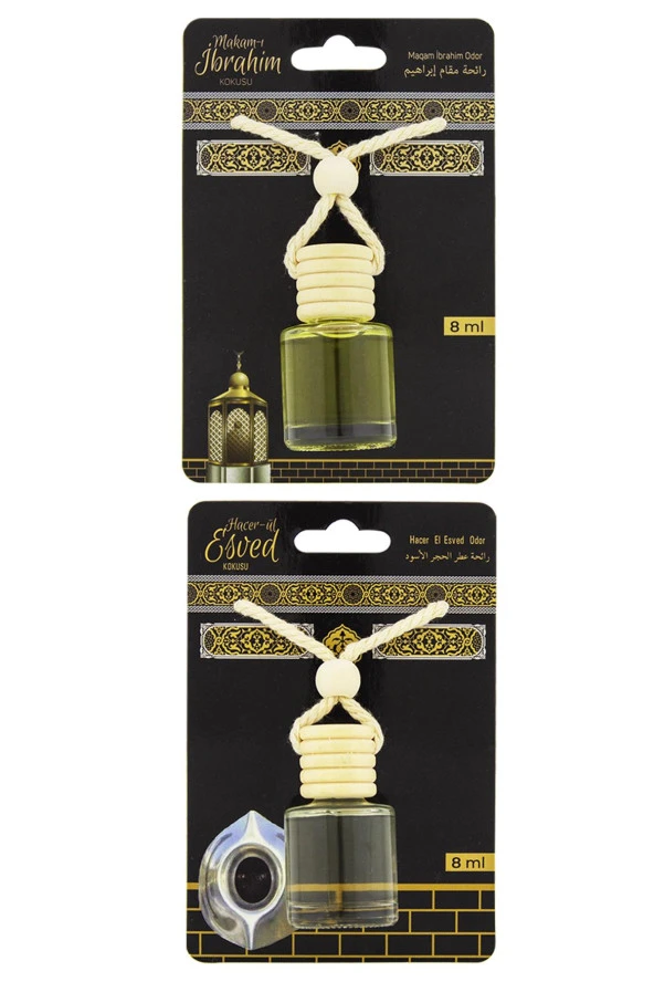 Makamı İbrahim Kokusu Ve Hacerül Esved Kokusu 8 Ml Araba Kokusu Cam Şişe