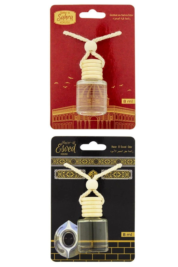 Kubbetüs Sahra Kokusu Ve Hacerül Esved Kokusu 8 Ml Araba Kokusu Cam Şişe ürün görseli 1