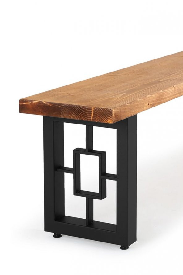 160x32 Doğal Ahşap Kütük Ağaç Bench Bank Özel Dikdörtgen Ayak - 2