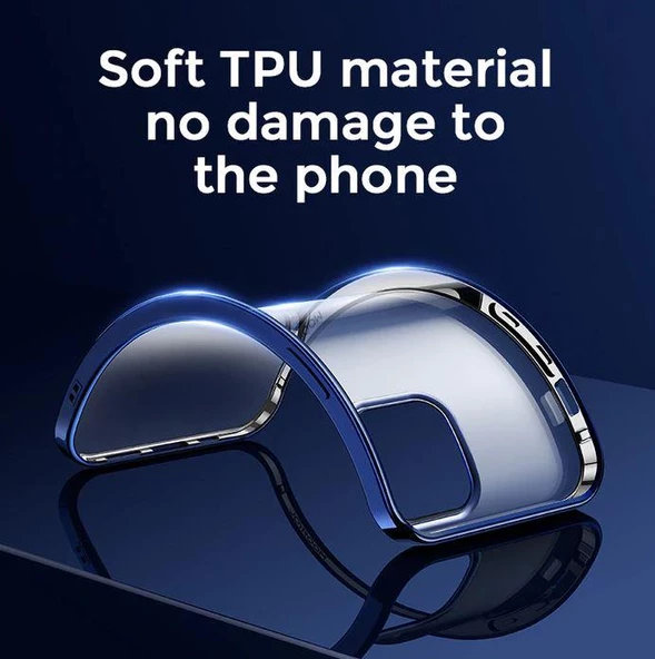 İphone  Streamer Elektro Kaplama Şeffaf Yumuşak Telefon Kılıfı - Resim 10