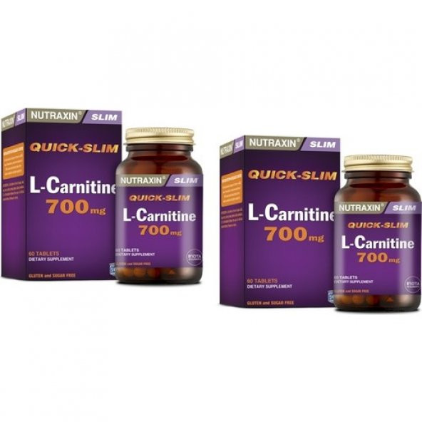 Nutraxin Qs L-Carnitine 700 Mg 60 Tablet x 2 Adet