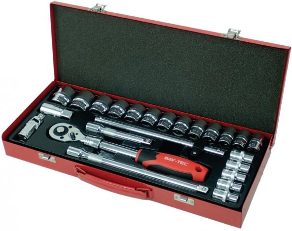 Bay-Tec 24 Pcs 1/2 Lokma Takımı Uzatmalı Cırcır Mk-2640