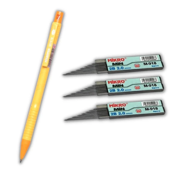 2.0 Mm Kalın Uçlu Versatil Kalem 1 Adet ve 2.0 Mm Kalın Uç Siyah 3 Adet - 4