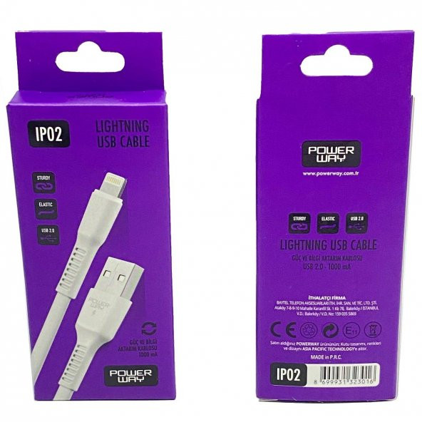 İphone Usb Şarj Kablosu (1 Metre) IP02 PowerWay