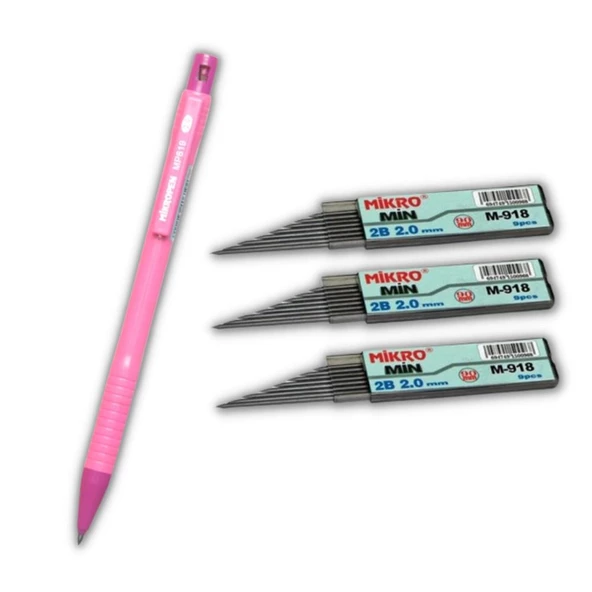 2.0 Mm Kalın Uçlu Versatil Kalem 1 Adet ve 2.0 Mm Kalın Uç Siyah 3 Adet - 3