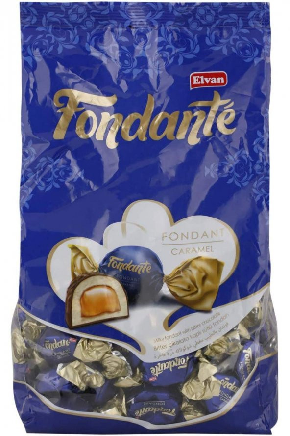 Elvan Çikolata Dolgulu Karamelli Fondan 1000 Gr - 1