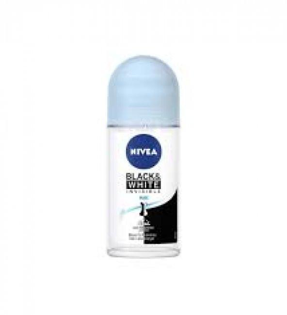 Nivea Invisible Black&White Pure Roll-On Deodorant 50Ml Kadın