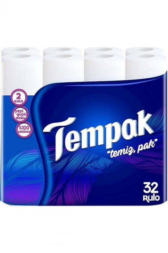 Tempak Tuvalet Kağıdı Çift Katlı 32 Rulo