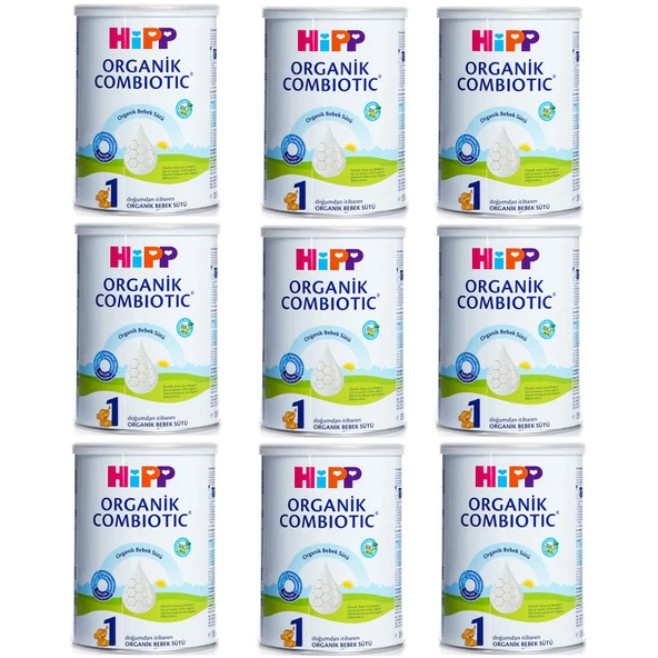 Hipp 1 Organik Combiotic Bebek Sütü 350 gr 9 ADET