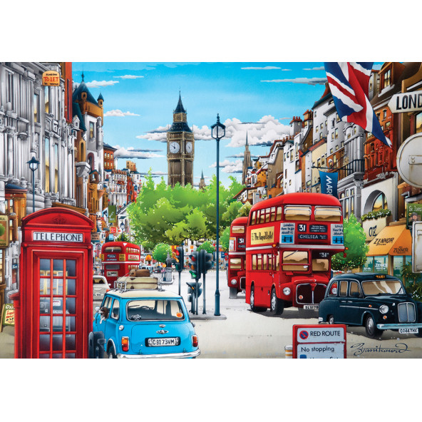 KS Games London in Red 200 parça Puzzle